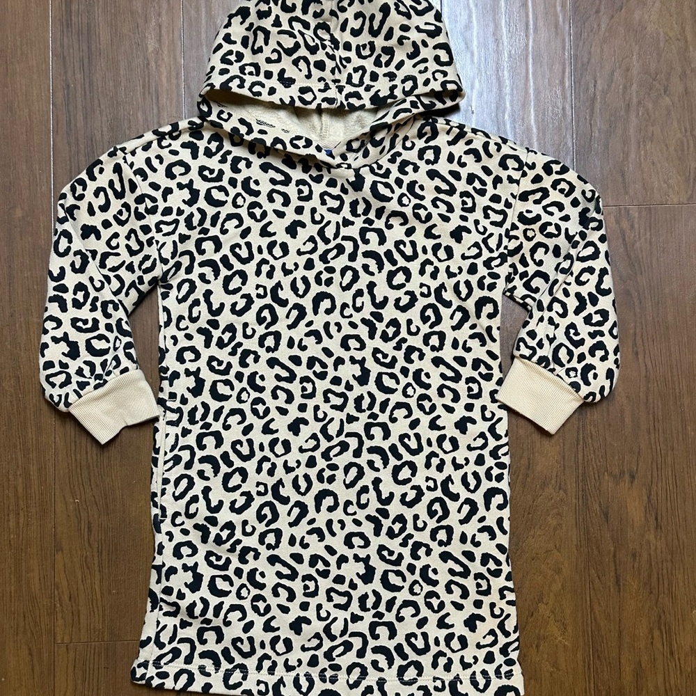Girls Old Navy Leopard Print Hooded Dress